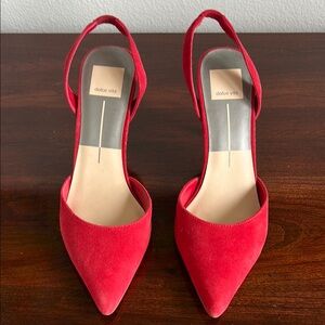 Dolce Vita Women's Red Slingback Heels